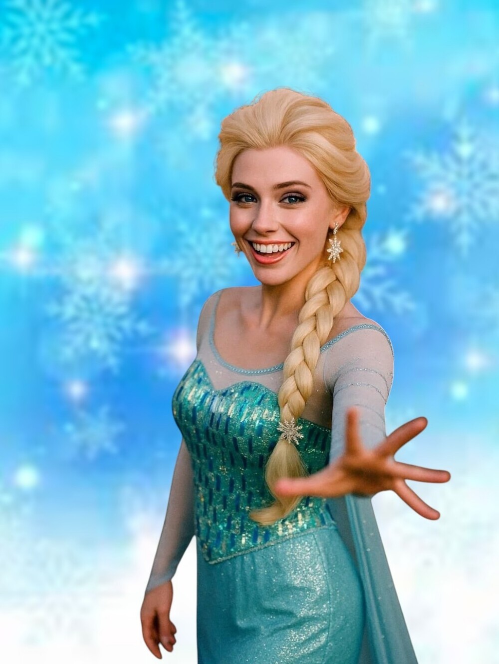 Disney Inspired Elsa Wig With Accessories Set, New